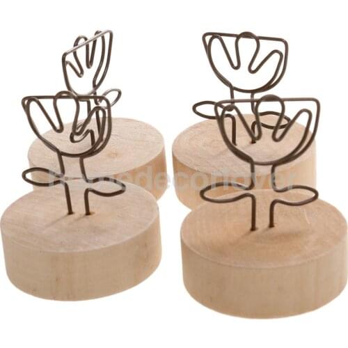 10x Cute Flower Photo/Memo/Note Clip Stand Table Number Menu Card Holder