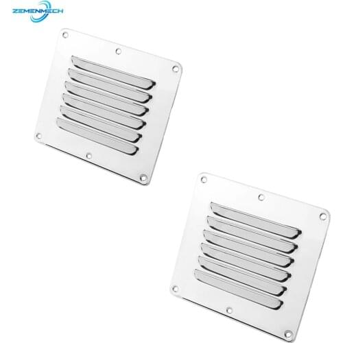 2X 316Stainless Steel Boat Marine Square Air Vent Louver Vent Grille Ventilation Louvered Ventilator Grill Cover Marine Hardware