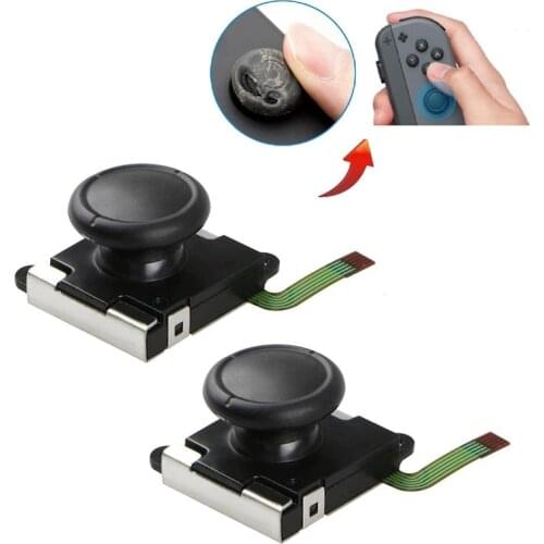 2-Pack 3D Analog Joystick Joycon Analog Stick For Switch Joystick Replacement Joy Con Controller Thumb Stick Replace (2-Pack)