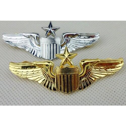 2 US Air Force Senior Aviator Wings Badge Pin Insignia USAF Pilot Wings - World military Store