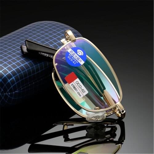 2019 Promotion Gafas De Lectura Claravida Portable With Case Gold Reading Glasses For Men For Women+1 +1.5 +2 +2.5 +3+ 3.5 +4