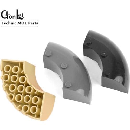 4Pcs/lot Brick Round Cambered Corner 6x6x2 MOC 87559 Building Blocks Bricks DIY Educational Tech Parts Toys Gifts for Children