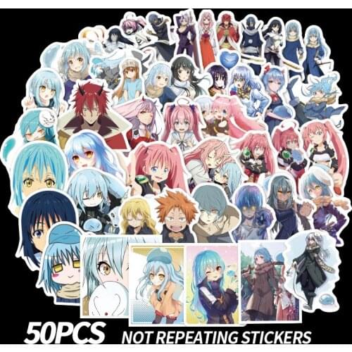 500pcs Anime That Time I Got Reincarnated As A Slime Sticker Colorful For Luggage Decal Guitar Fridge Sticker F5 toy gift