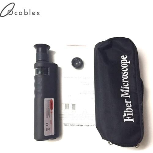 Promotion Precise 400X Magnification Fiber Optic Inspection Optical Microscope Handheld with 1.25 & 2.5mm Adapters