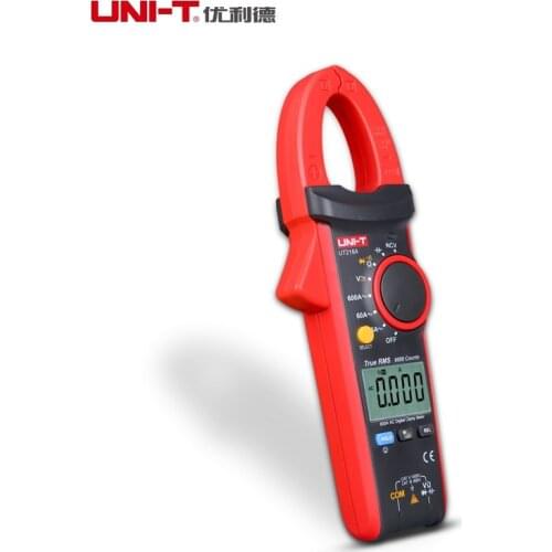 Uni-t LCD UT216B 600A RMS Digital grampo metros Auto w / NCV V.F.C. e frequencia Tester Multimetro Dropship