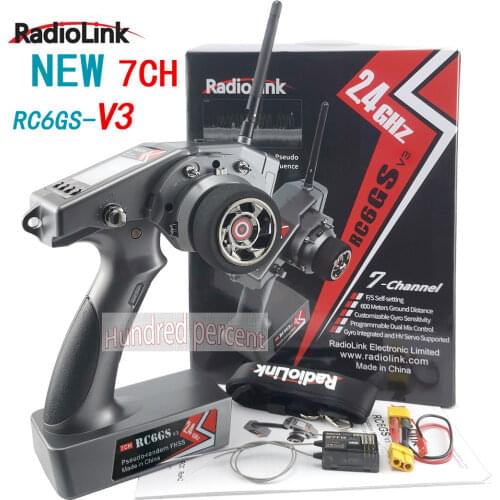 Free shipping RadioLink RC6GS V2 R7FG R6FG R6F 6 Channels 6CH Dual Mix Programmable 600M 400M Ground Distance Gyro Integrated