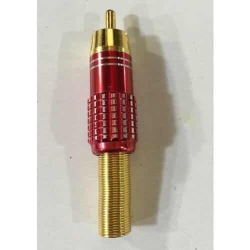 Free Ship Welding Audio Video RCA AV Head RCA Plug Connector Adapter for RCA cable Speaker Cable 6mm diameter wire