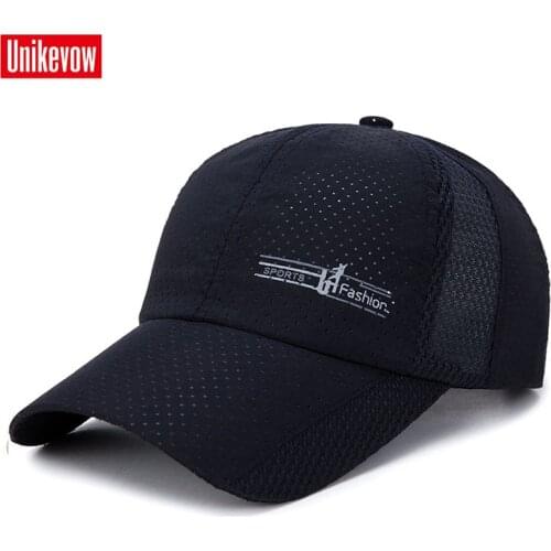 Brand UNIKEVOW New arrival Unisex Mesh baseball caps motorcycle cap Light hat quick dry men women casual summer hat