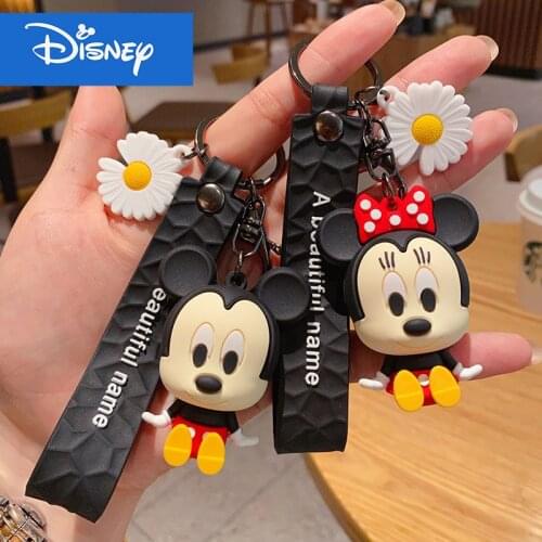 Disney Cute Doll Key Chain Pendant Couple Accessories Small Gift Wholesale Keyring Cartoon Minnie Mickey Keychain Womens