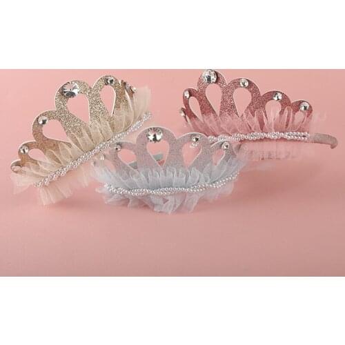 Boutique 15pcs Fashion Pearl Rhinestone Tiaras Hairbands Glitter Crown Hair Sticks Princess Headwear Party Hair Accessories