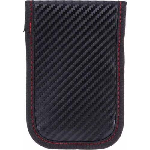 Car Remote Key Cover Key Signal Blocker Case Bag Shielding Pouch Carbon fiber pattern Keyless