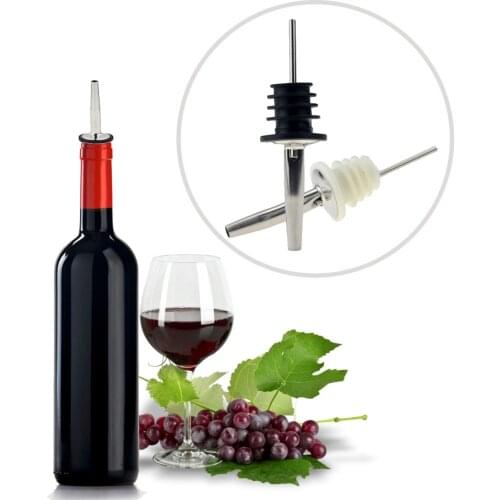 Wine Pourer 1Pcs Stainless Steel Alcohol Liquor Spouts Bottle Dispenser Wine Bottle Stopper with Cap Wine Accessories