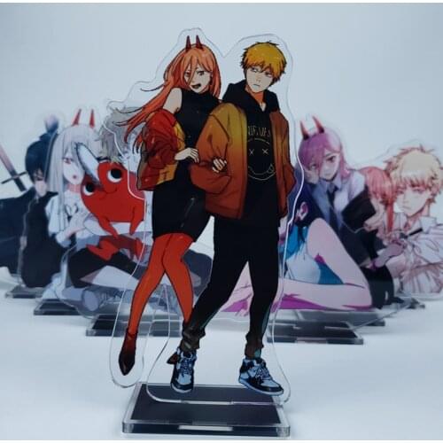 Chainsaw Man Double-Sided Acrylic Figure Stand Model Anime Cartoon Desktop Decor Toy Denji Pochita Hayakawa Aki Makima Cosplay