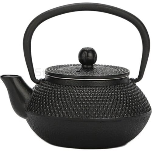 Hot sale Cast iron pot uncoated iron teapot southern Japan, Japanese Peony big iron kettle pot 300ml