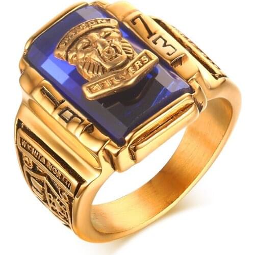 JHSL Big Large Men Red Black Blue Green Stone Rings Stainless Steel Fashion Jewelry Anniversary Gift Size 8 9 10 11