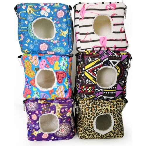 Cube Small Pet Cage Warm Winter Hamster Mini Animal Cage Hanging Bird Nest Bed House Hammock For Rodent/Guinea Pig/Rat/Hedgehog