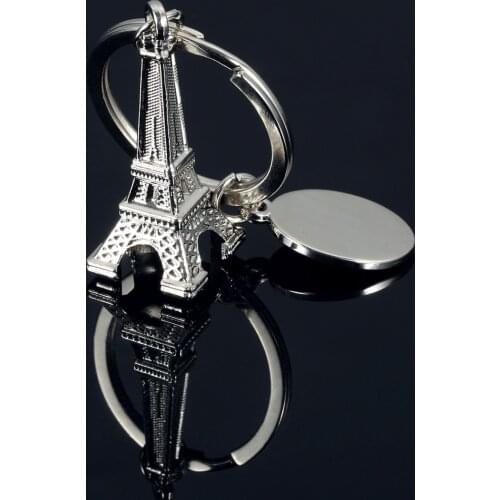 Indusleaves 3 D Paris Eiffel Tower Metal Keychain Hanging Keyring Key Chain Pendant Boyfriend Gift trinket bag car backpack