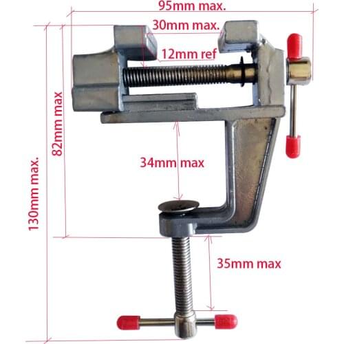 Mini 3.5 "Aluminum Small Clamp Bench Vice Multifunctional Home Decoration Model Hand-Made Tool