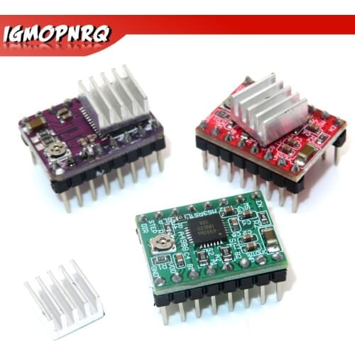 For 3D Printer Parts Stepstick A4988 DRV8825 Stepper Motor Driver Module With Heatsink Reprap Ramps 1.4/1.5/1.6 Control Board