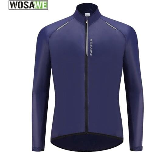 WOSAWE Men Light-reflecting Cycling Jacket Waterproof Windproof Bike Bicycle Jacket Breathable Running Windbreaker MTB Clothing