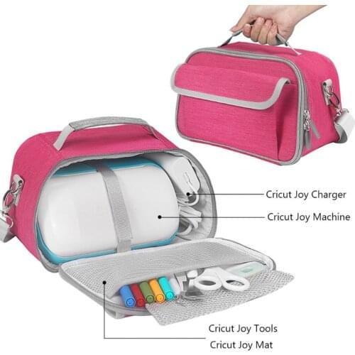 2021 New Portable Handbags Carry Case Box Storage Shulder Bag with Pocket for -Cricut Joy