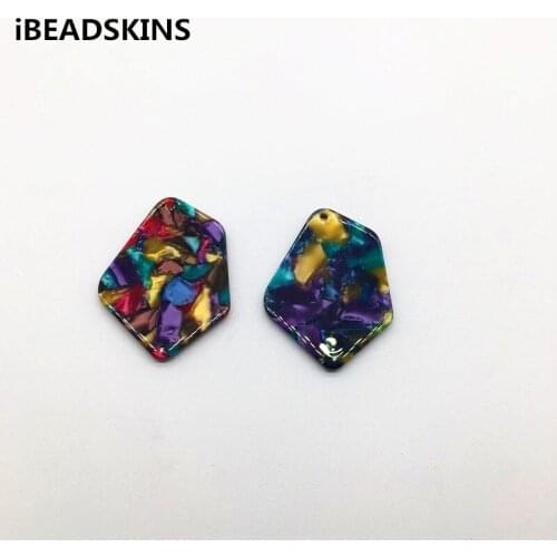 New arrival! 37x29mm 50pcs/lot acetic acid irregular-shape charms for earrings accessories/Earring parts Jewelry Findings making