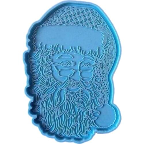 Santa Claus Tray Epoxy Resin Mold Coaster Jewelry Storage Holder Silicone Mould DIY Crafts Serving Plate Home Decorations AXYD