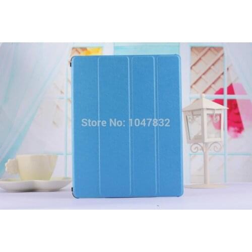 Transparent Silk Print Cover for iPad 2/3/4 Silk Texture Four Fold Cover Case for iPad 2/3/4 High Quality