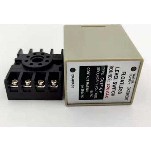 C61F-GP AC220V Level Relay Water Level Controller Pump Automatically Switches With Base 8pin