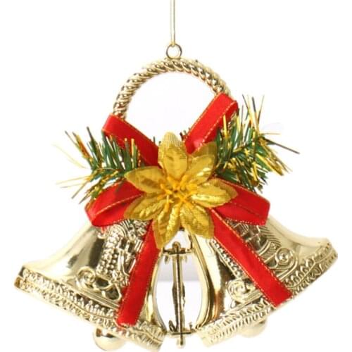 Christmas Decorations Supplies15CM Double Bell Christmas Bell Ornaments Christmas Tree Ornaments For Home New Year Decorations