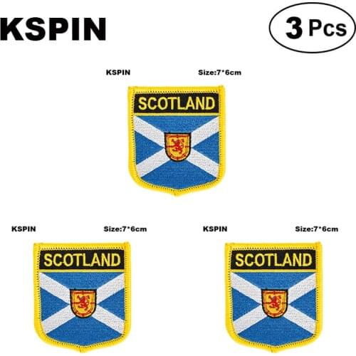 Scotland Shiled Shape Flag Patches National Flag Patches For Cothing DIY Decoration