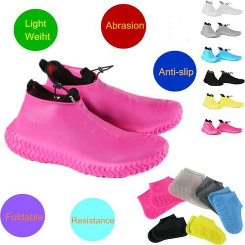 Silicone Folding Overshoes Rain Waterproof Shoe Covers Boot Protector Anti-slip thickening foot cover S/M/L