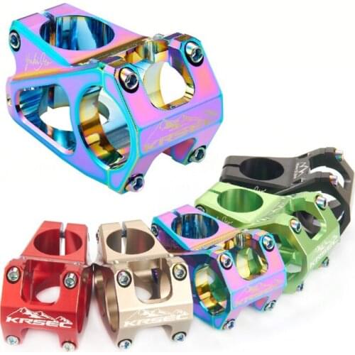 KRSEC Mountain Bike Stem Cycling Aluminum Handlebars CNC Bicycle Stem MTB Cross Country Road Bike Accessories 31.8 * 28.6 * 45mm