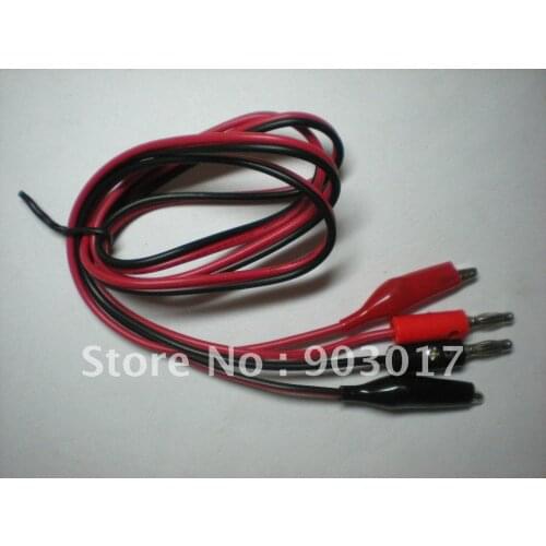 Test Lead Alligator Clip to Banana Plug High quality 100cm Red & Black B type 6 set per Lot