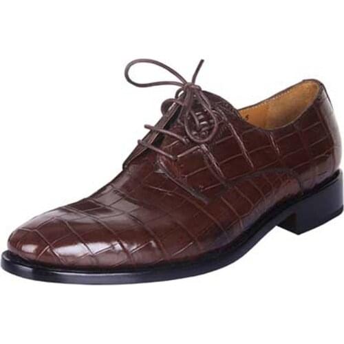Hulangzhishi crocodile skin shoes Men dress Shoes low heel male crocodile shoes banquet business affairs male Casual shoes
