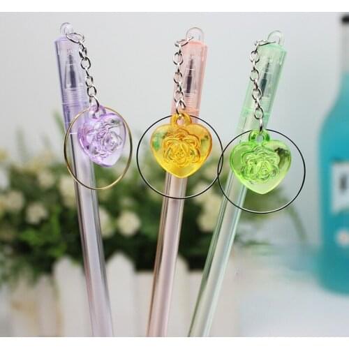 Creative Wind Chime Pendant Gel Pen Cute Girly Heart Small Fresh Net Red Signat Pen Student Stationery Items School Supplies