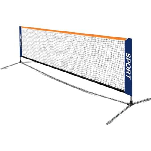 High quality 4M simple standard indoor and outdoor badminton tennis net frame portable adjustable height bracket set