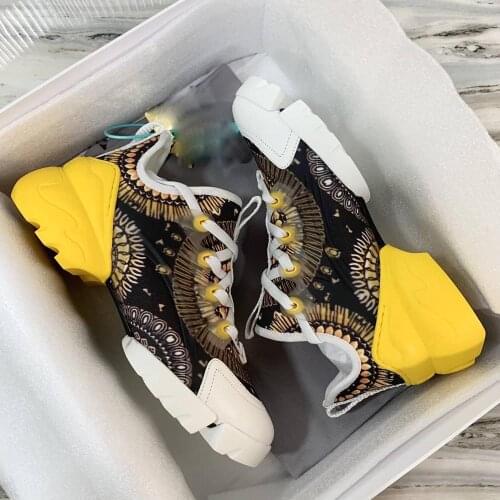 Women shoes sports dad shoes coconut thick bottom lace up womens increased printing casual shoes