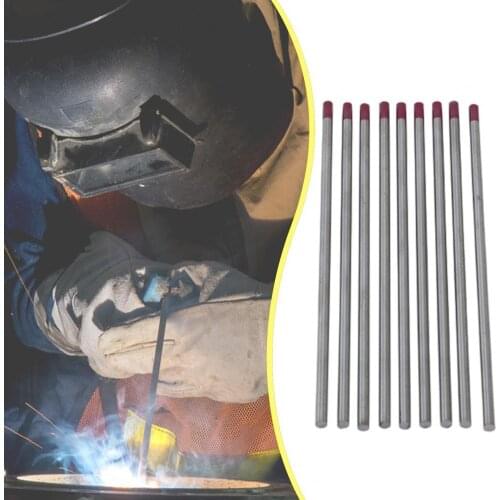 10Pcs 1.0/1.6/2.0/2.4/3.2/4.0 Tungsten Needles Smooth Abrasion-resistant Radiation-free Thoriated Red-headed Tungsten Needle Kit
