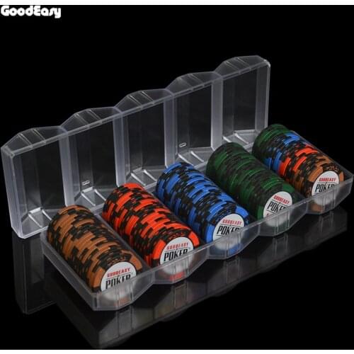 100pcs/set Casino Clay Wheat Poker Chip Set High Qulaity Cheap Set with Acrylic Tray