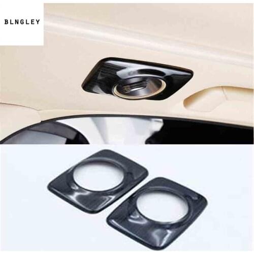 2pcs/lot stainless steel rear reading light panel decoration cover for 2015-2019 Toyota Alphard car accessories