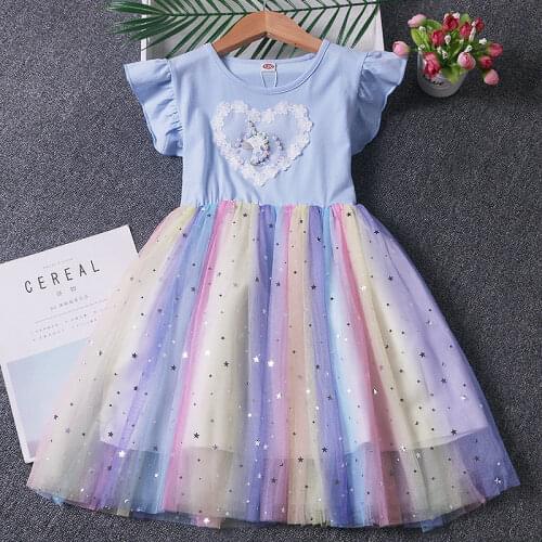 2021 New Summer Girl Dress Children Fashion Princess Dress Baby Little Girl Summer Short-sleeved Dress