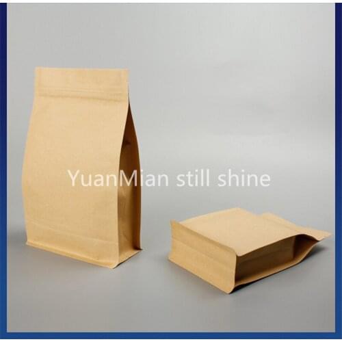 50pcs Zipper Kraft Paper Aluminum Foil Retail Bag Coffee Nuts Package Packaging Bags kraft Zip Lock Storage bag