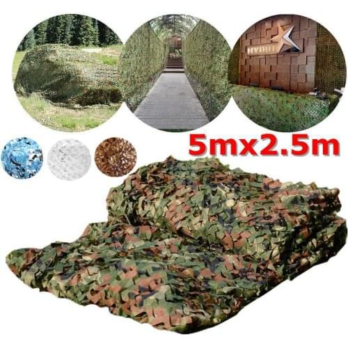 5mx2.5m Camouflage Net Camo Net Ultralight Car Camping Tent Hunting Shelter Hide Netting Car Covers Garden Bar Decoration