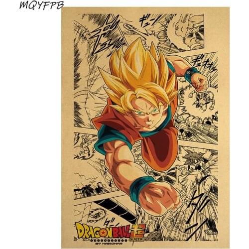 Anime Cartoon Kraft Paper Poster Wall Sticker Home Room Decoration Painting 50.5x35cm