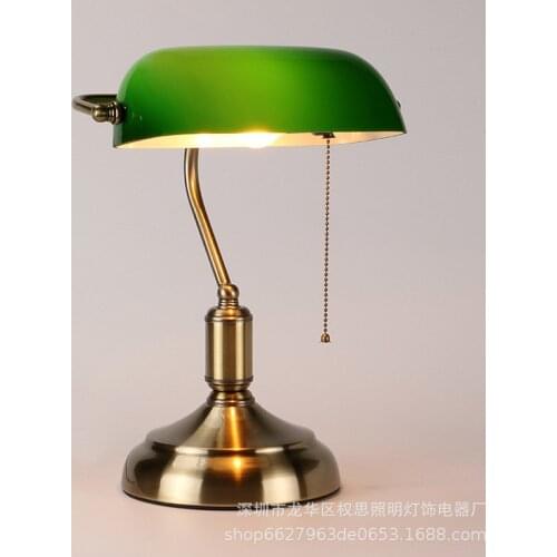 Brazil Overseas Warehouse Retro Hotel Bank Lamp Bedside Bedroom Study Eye Protection Lamp Work Study Living Room Desk Lamp