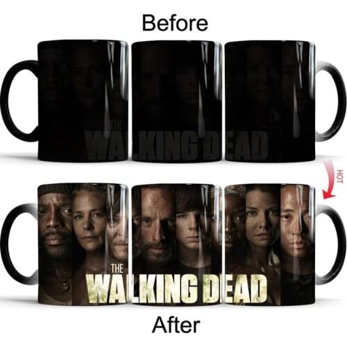The Walking Dead Cup Coffee Mugs Magic Mug Hot Drink Cup Color Changing Mug Tea Cup Gift