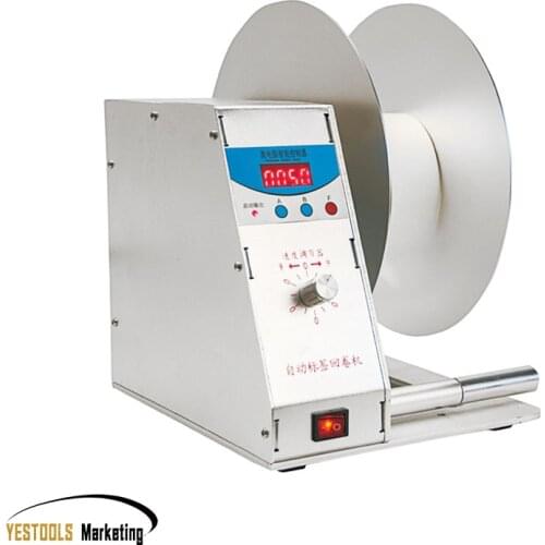 Digital Automatic Label Re-Winder BT-H-115 Clothing Tags Bar-code Stickers Rewinding Machine Volume Label For Supermarket