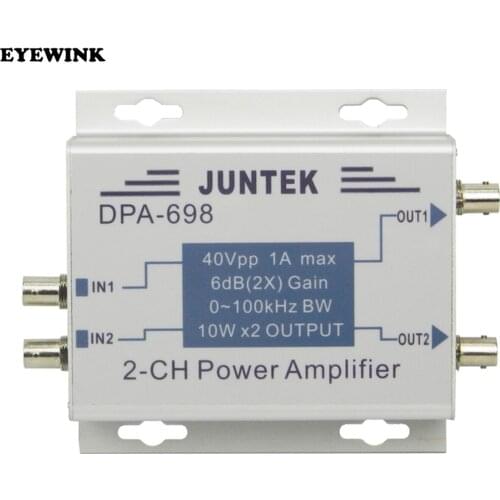 DPA-698 high power dual channel DDS function signal generator power amplifier DC power amplifier 40Vpp