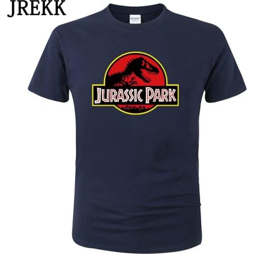 2020 Summer mens T-shirt Jurassic Park Printed Cotton T-shirt Top Casual Brand T-shirt Fashion Jurassic World Tees Cool C109